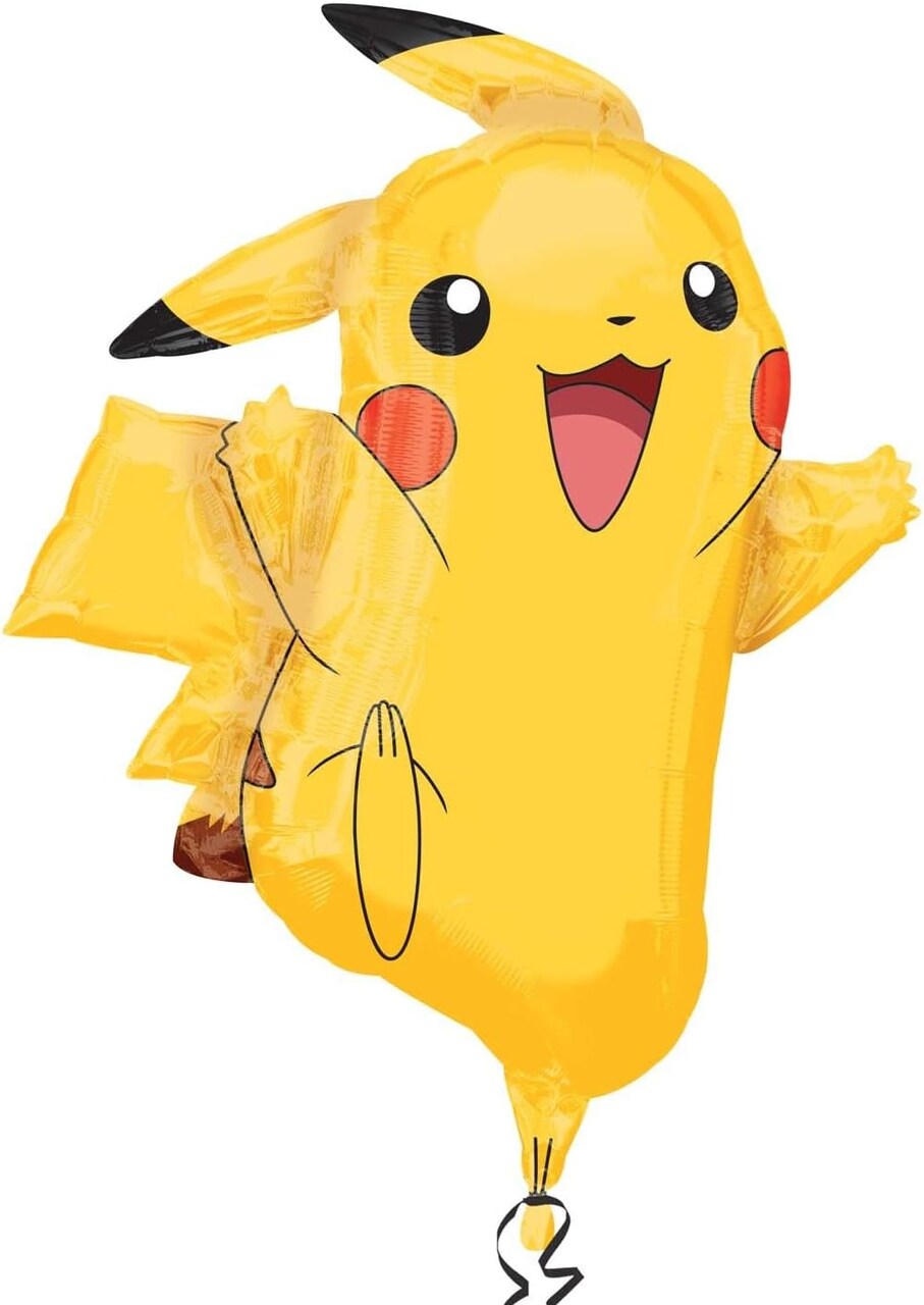 International 2946001 Pikachu Shape Balloon Pack, 31", Yellow